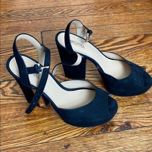 Suede Michael Kors Platform Heels